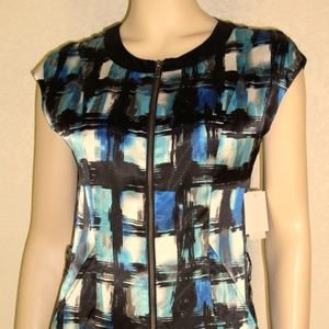 Mattox NWT Cap Sleeves Front Zipper Dress